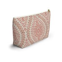 Mumbai Lace Accessory Pouch w T-bottom in Pink